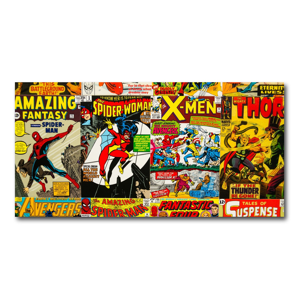 AUTO-MOCKUP WHITE | Vintage comic Covers | 1 Piece | Gallery Wrap Canvas | group=2x1