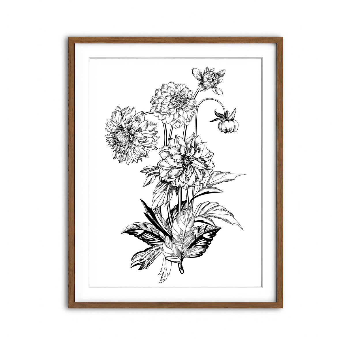 Framed Print 3x4 Walnut