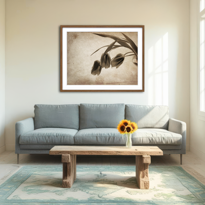 AUTO-MOCKUP ROOM | Vintage Flowers Wall Art