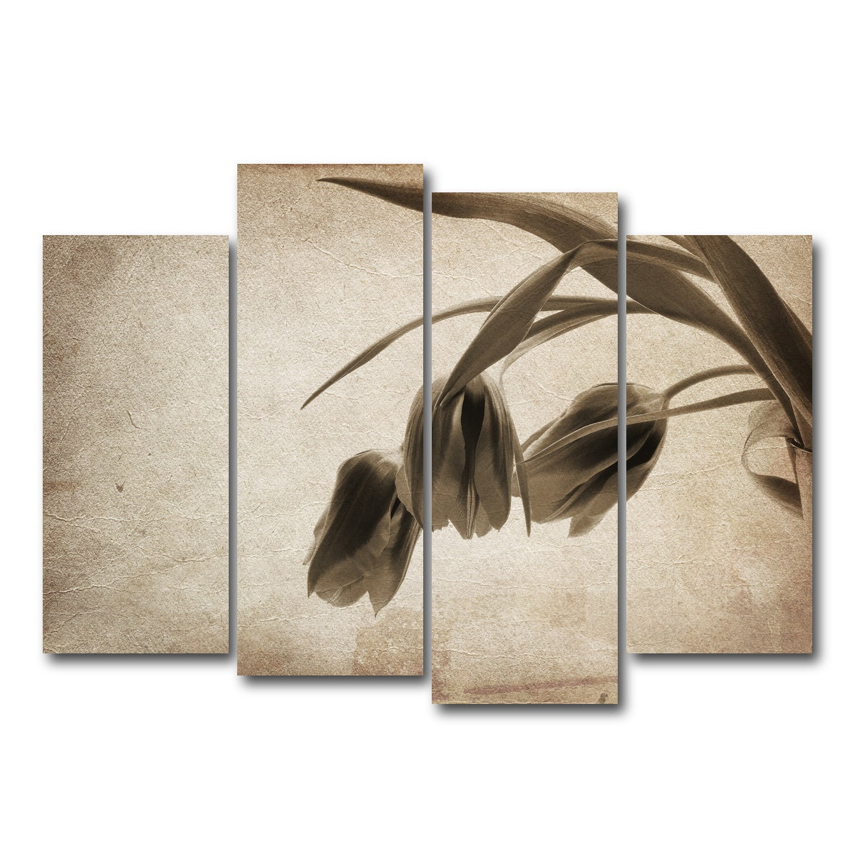 AUTO-MOCKUP WHITE | Vintage flowers | 4 Piece | Gallery Wrap Canvas | group=4_normal