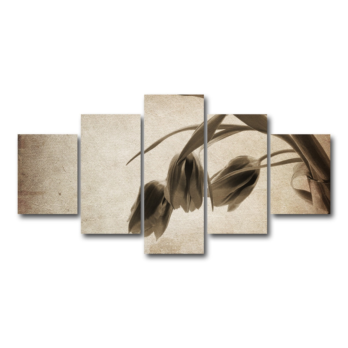 AUTO-MOCKUP WHITE | Vintage flowers | 5 Piece | Gallery Wrap Canvas | group=5_short