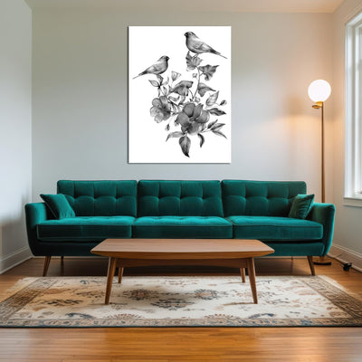 AUTO-MOCKUP ROOM | Vintage flowers and birds