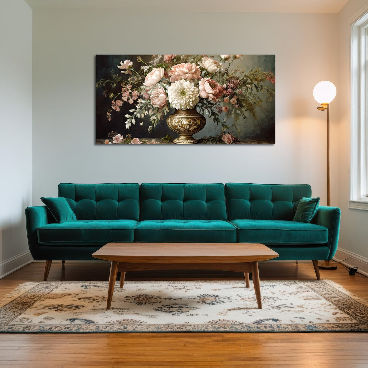 AUTO-MOCKUP ROOM | Vintage flowers in old vase