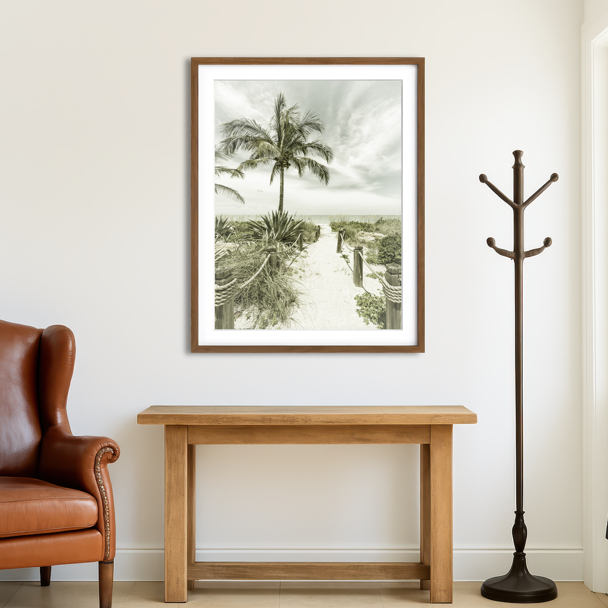 AUTO-MOCKUP ROOM | Vintage Path to the Beach Wall Art