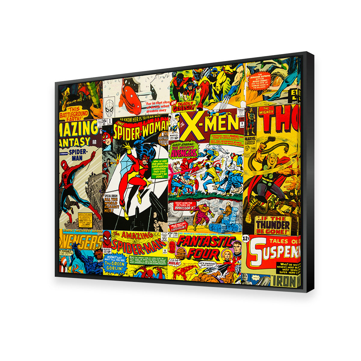 Vintage Comic Covers Wall Art