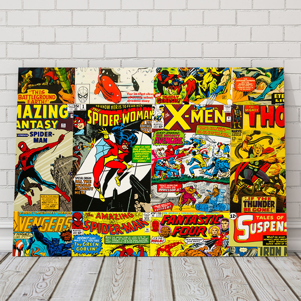 Vintage Comic Covers Wall Art