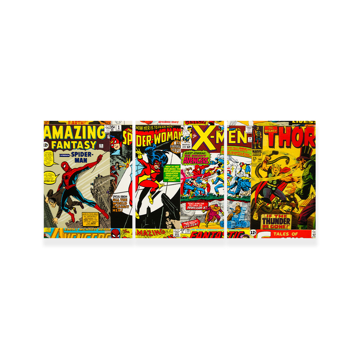 Vintage Comic Covers Wall Art