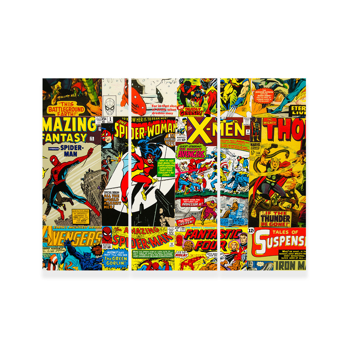 Vintage Comic Covers Wall Art