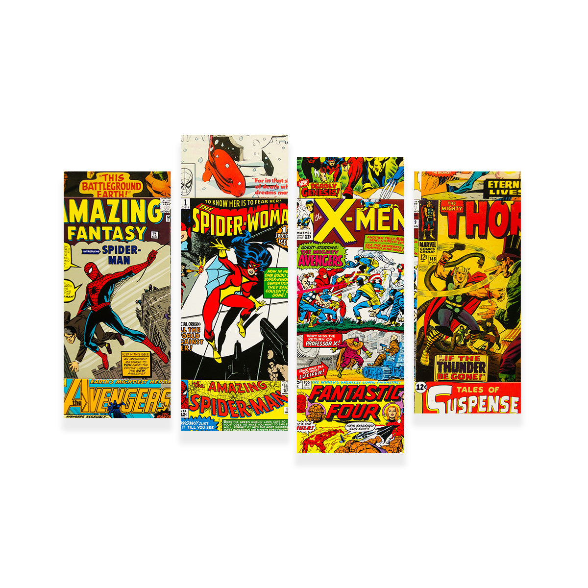 Vintage Comic Covers Wall Art