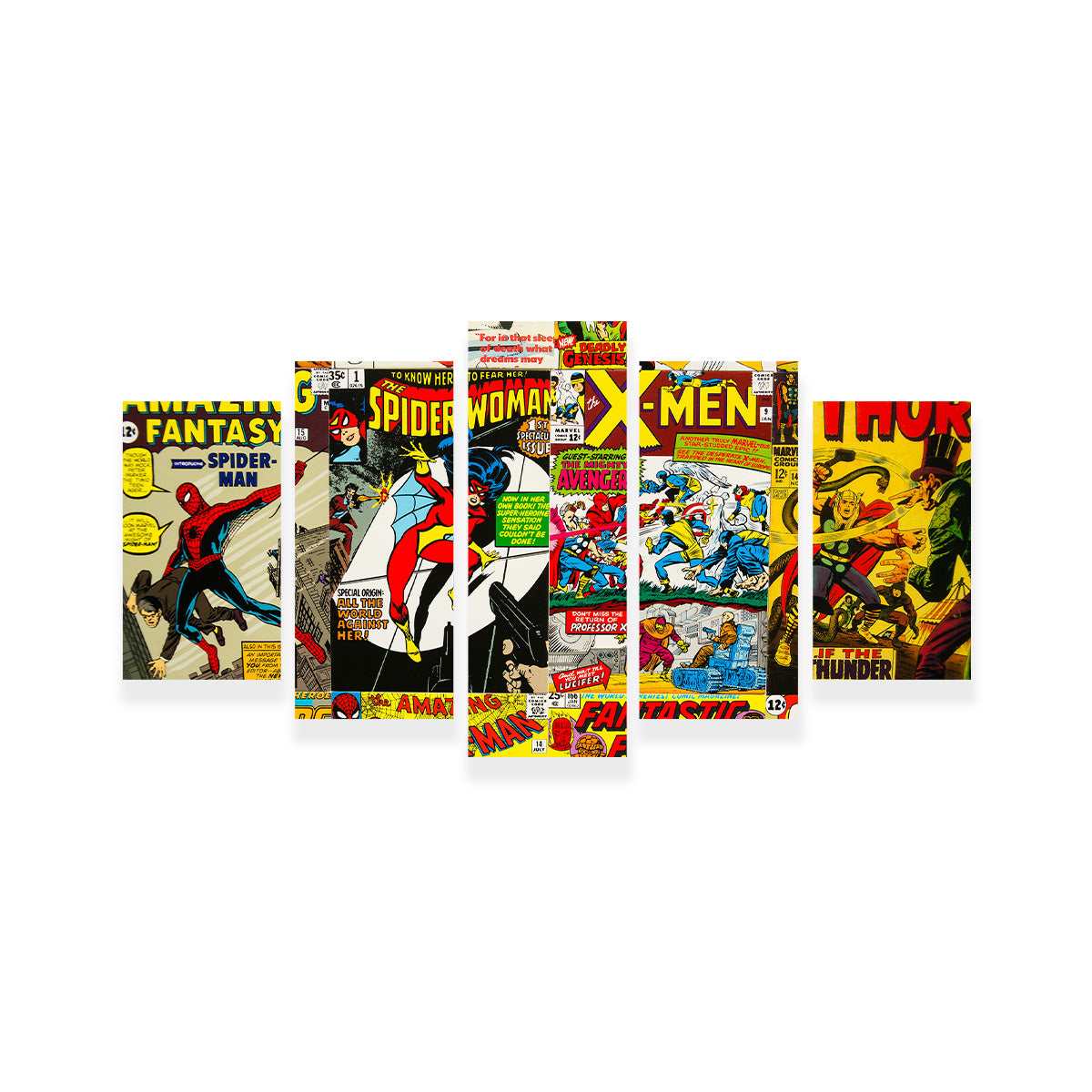 Vintage Comic Covers Wall Art