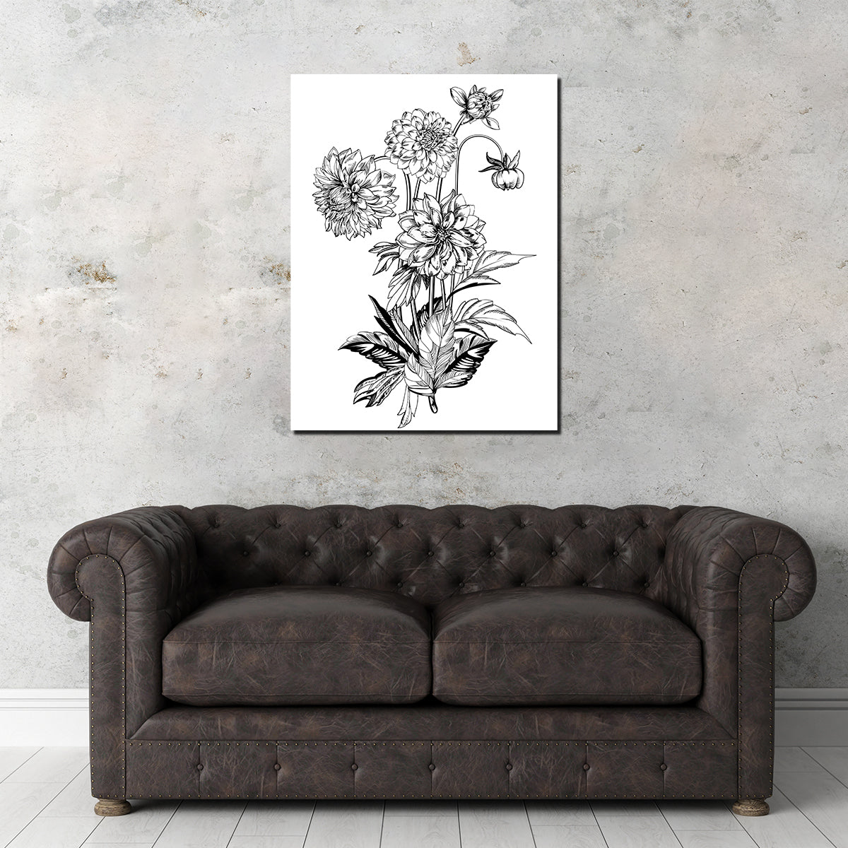 Vintage Elegant Flowers Wall Art