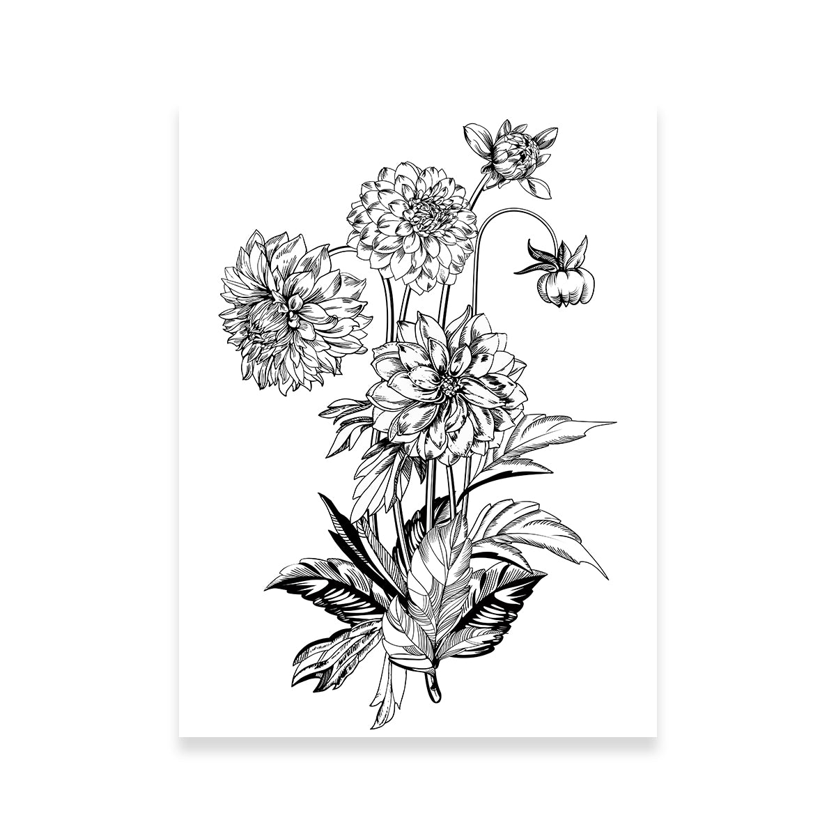 Vintage Elegant Flowers Wall Art