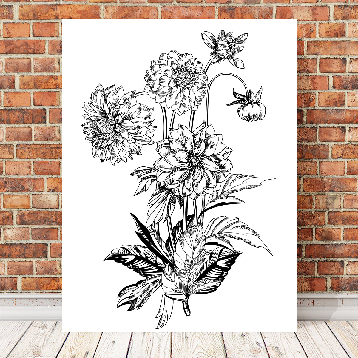 Vintage Elegant Flowers Wall Art