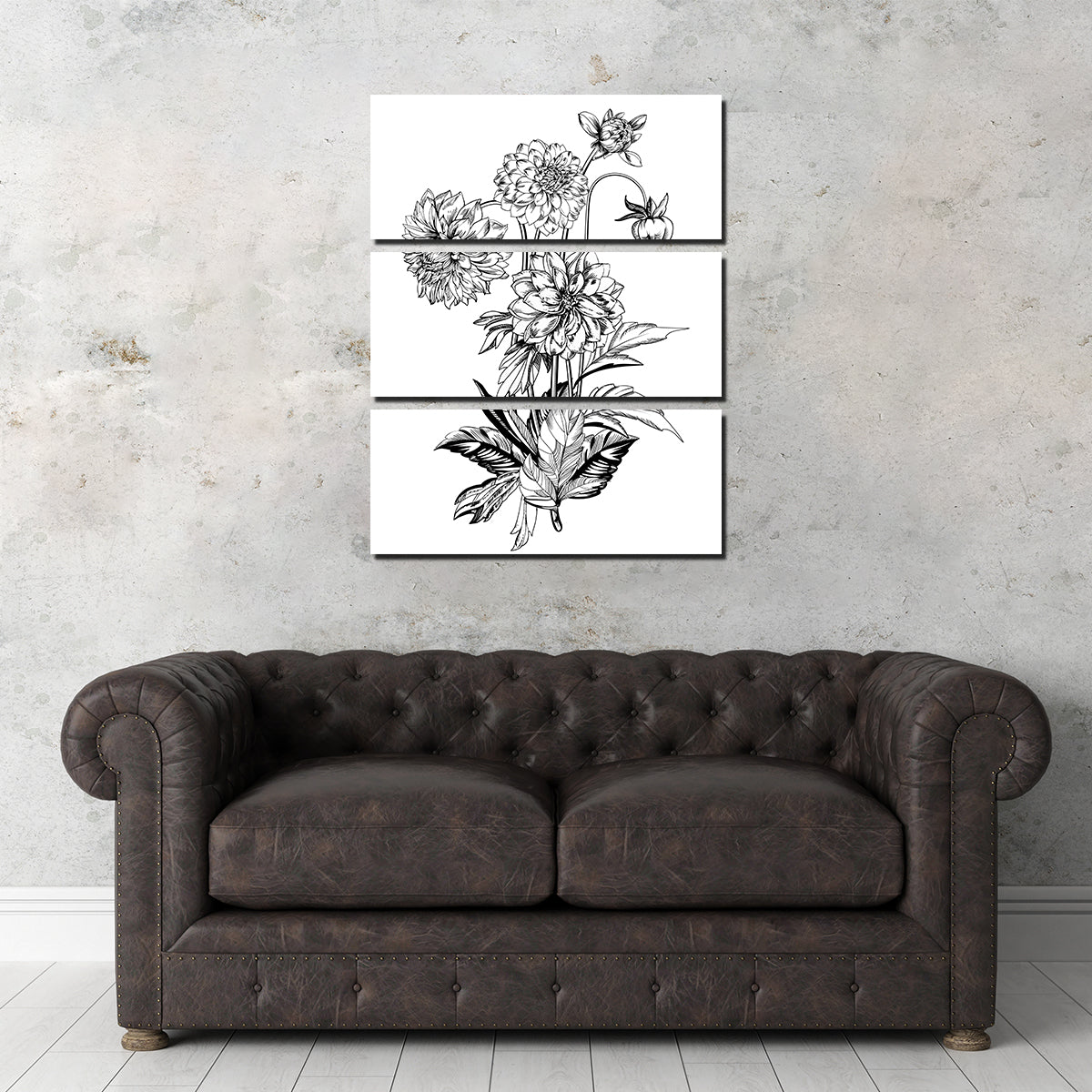 Vintage Elegant Flowers Wall Art