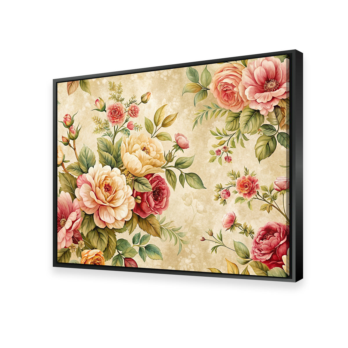 Vintage Flowers Background Wall Art