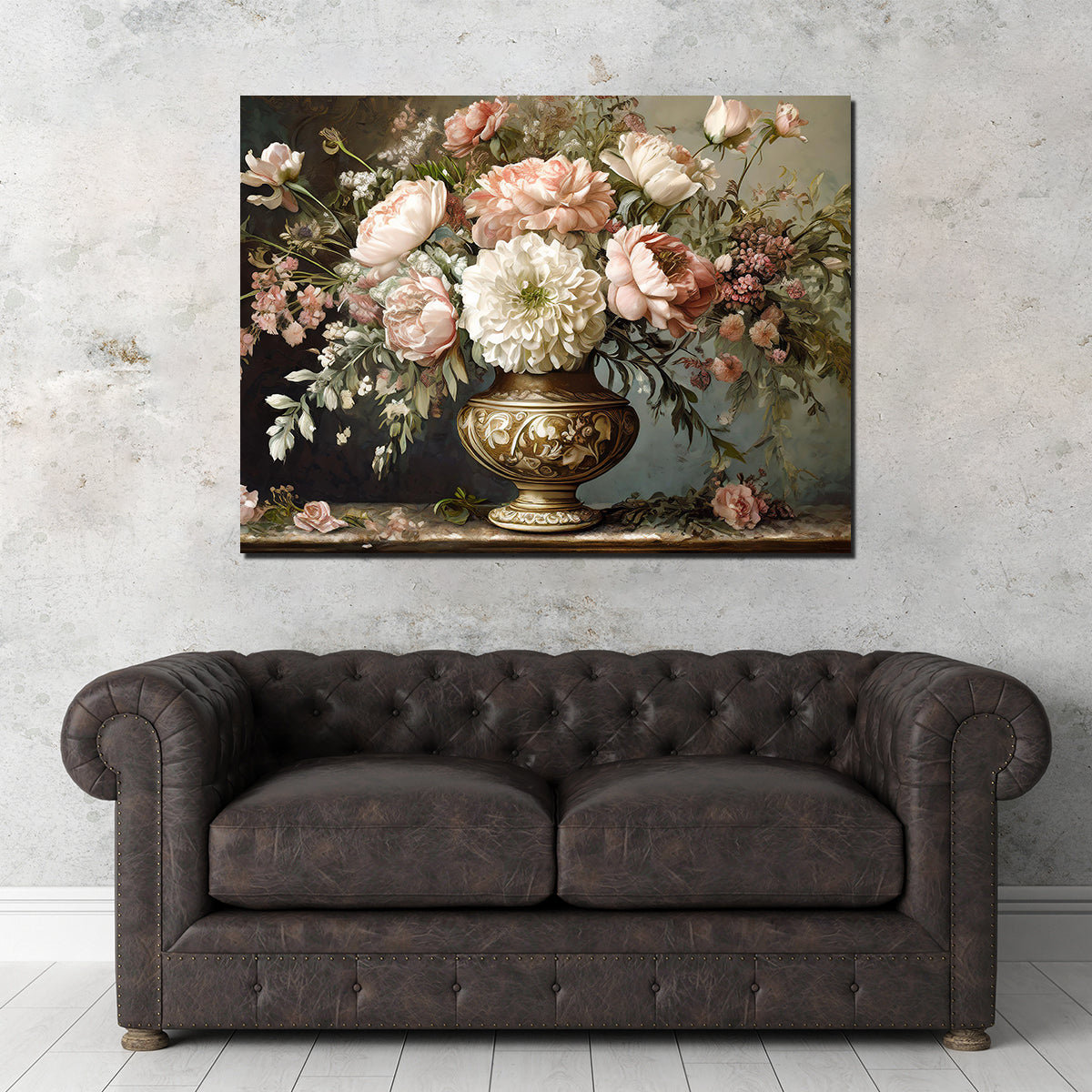 Vintage Flowers in Old Vase Wall Art