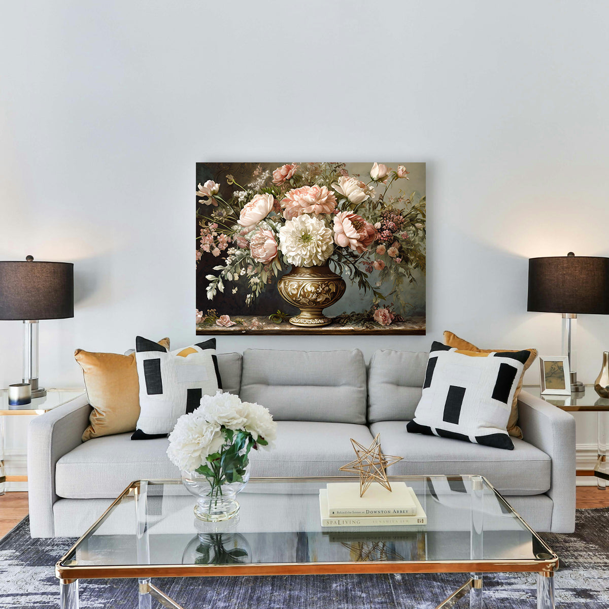 Vintage Flowers in Old Vase Wall Art