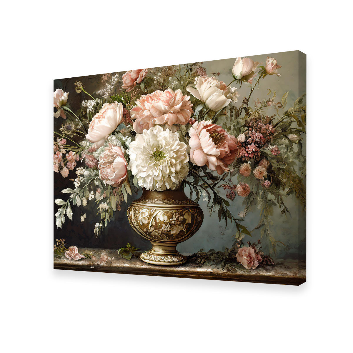 Vintage Flowers in Old Vase Wall Art