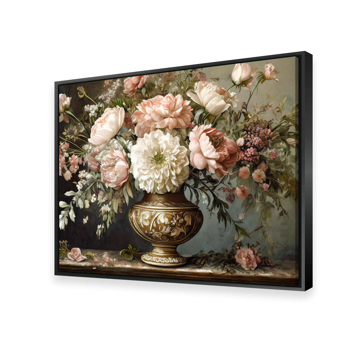 Vintage Flowers in Old Vase Wall Art