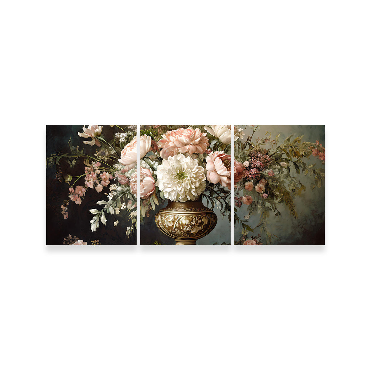 Vintage Flowers in Old Vase Wall Art