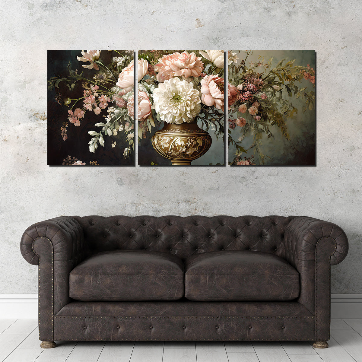 Vintage Flowers in Old Vase Wall Art