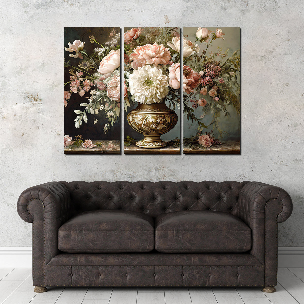 Vintage Flowers in Old Vase Wall Art