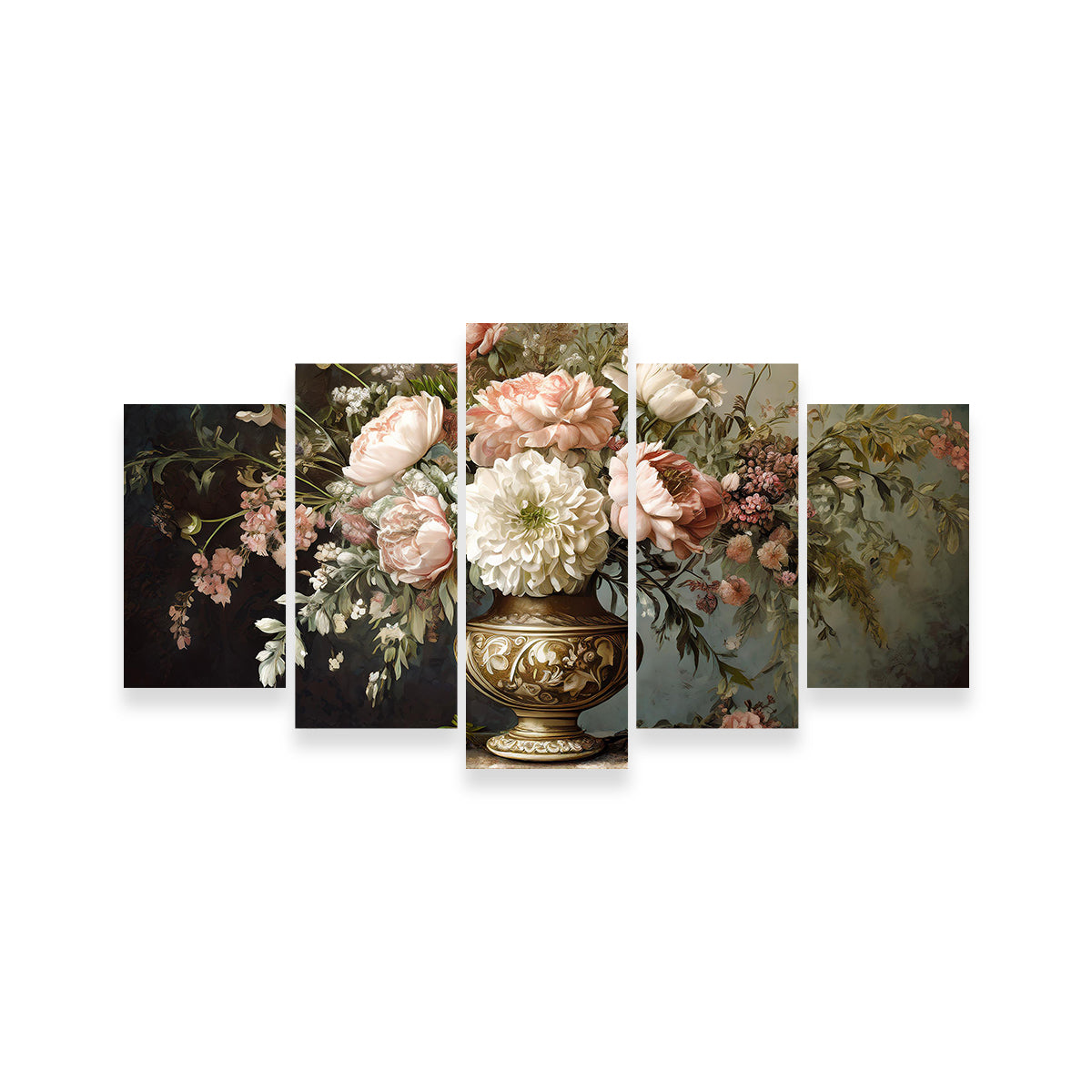 Vintage Flowers in Old Vase Wall Art