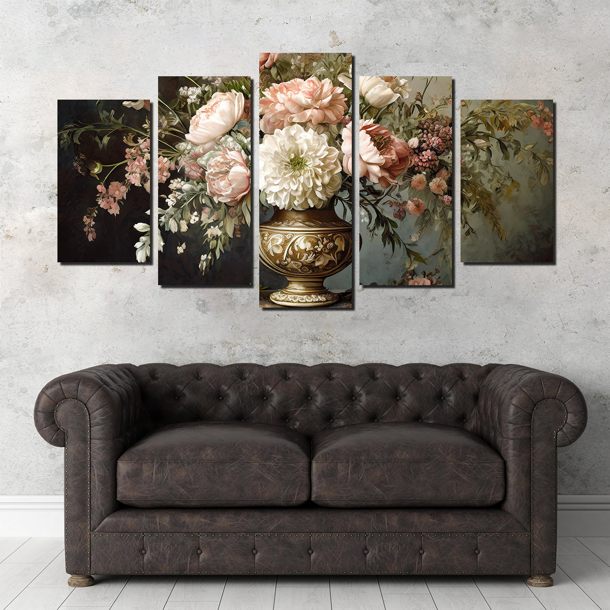 Vintage Flowers in Old Vase Wall Art