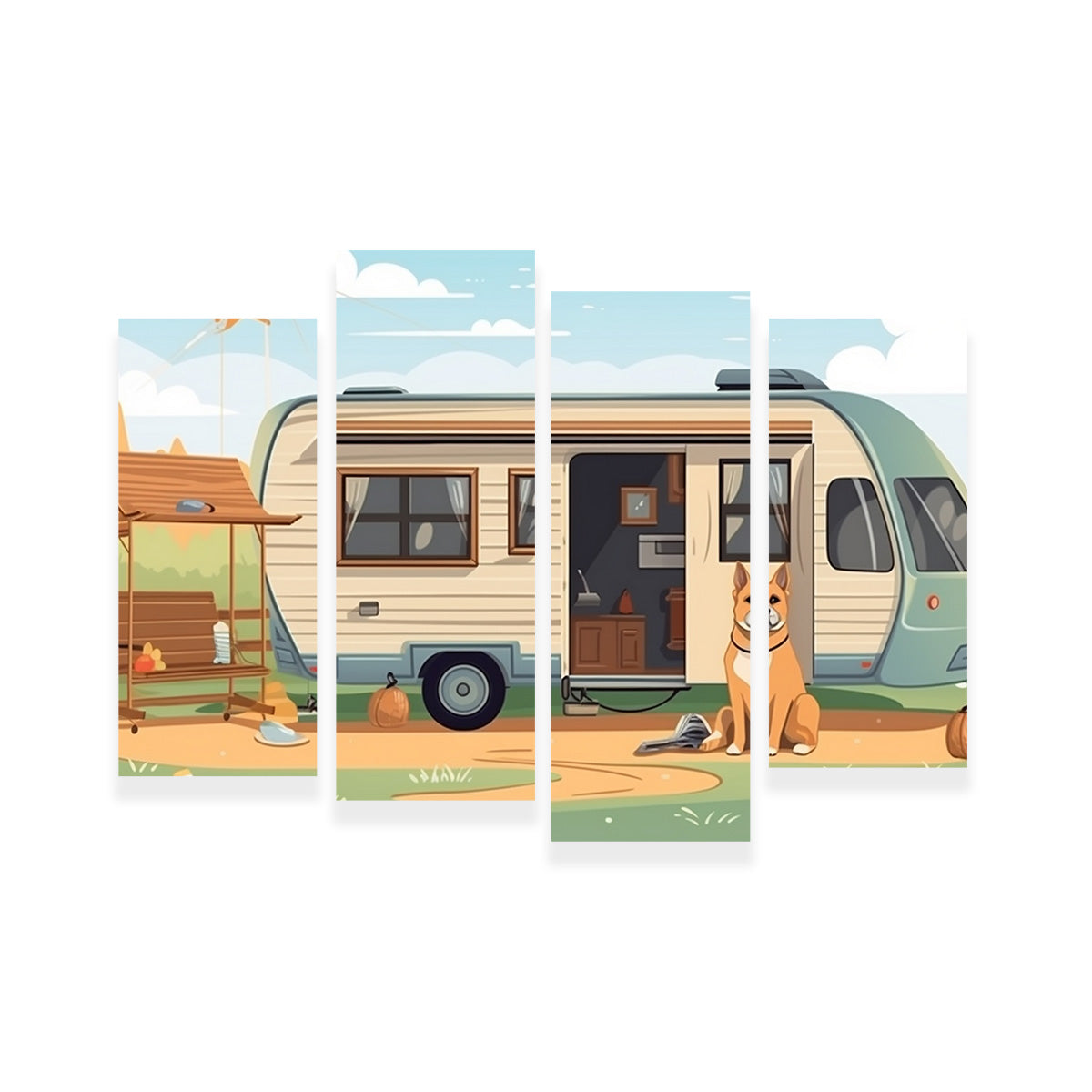 Vintage Mini Van Transport Wall Art