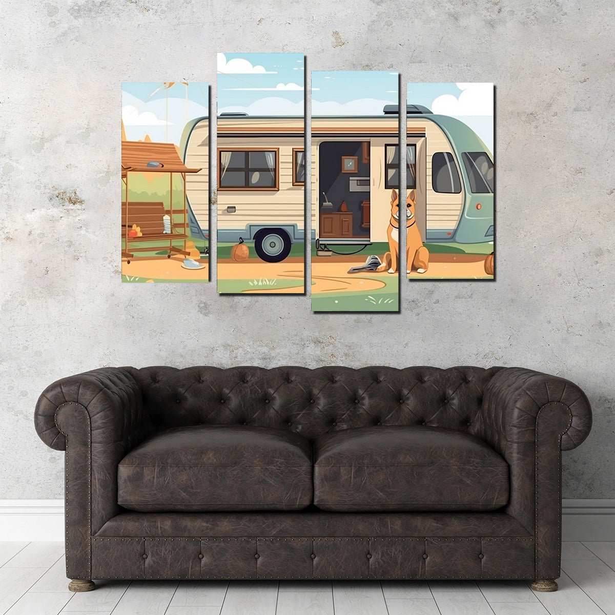 Vintage Mini Van Transport Wall Art