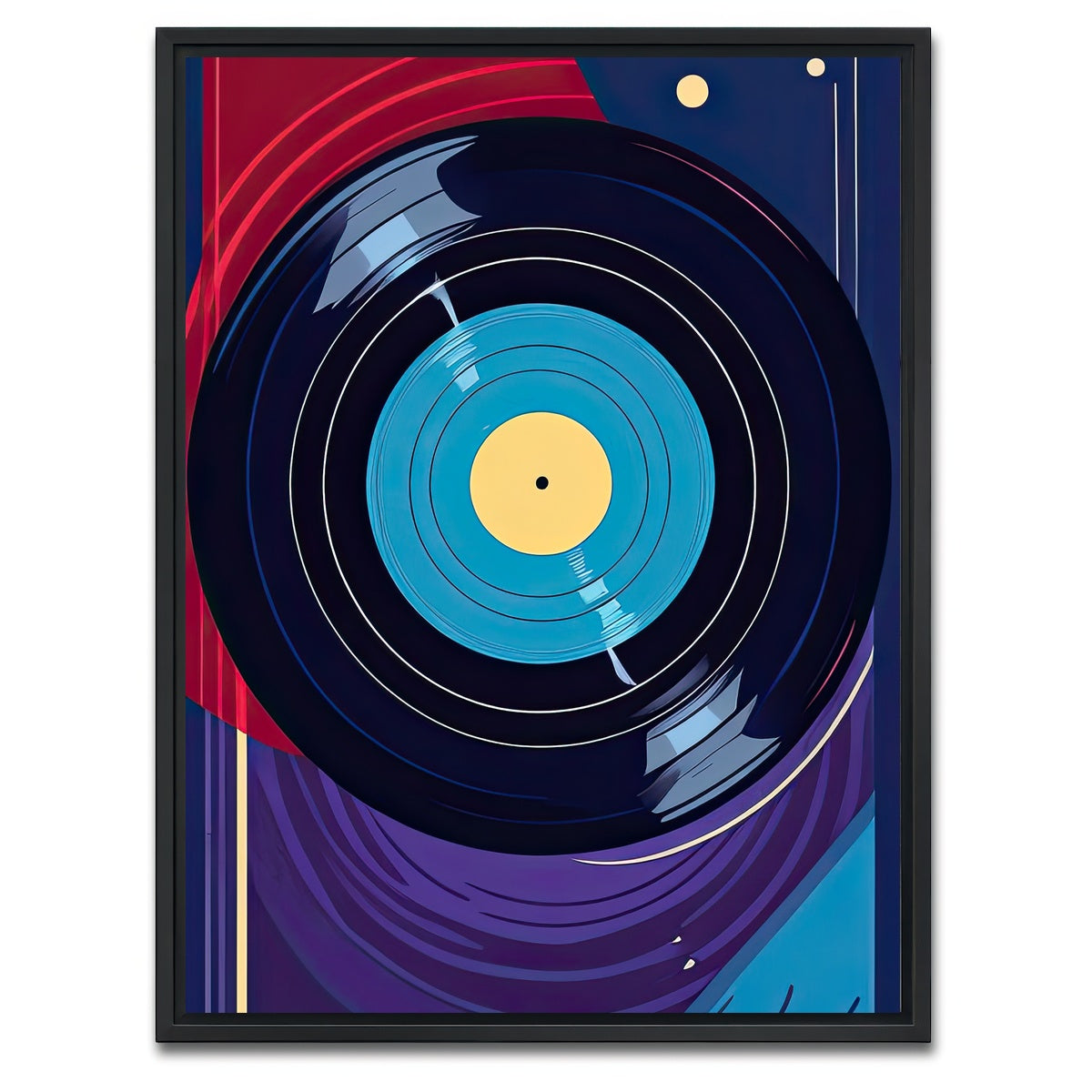 AUTO-MOCKUP WHITE | Vinyl Record | 1 Piece | Black Framed Canvas | group=3x4