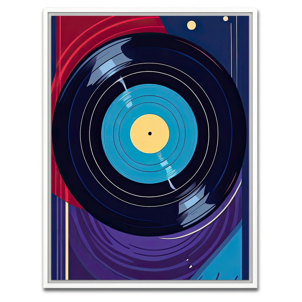 AUTO-MOCKUP WHITE | Vinyl Record | 1 Piece | White Framed Canvas | group=3x4