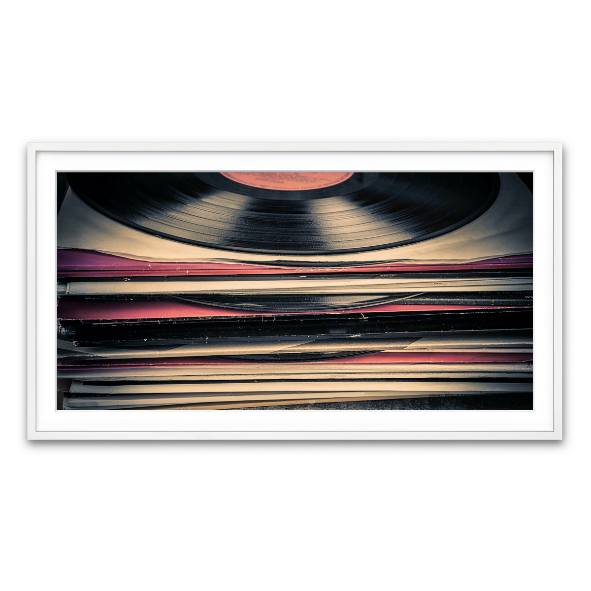 Framed Print 2x1 White
