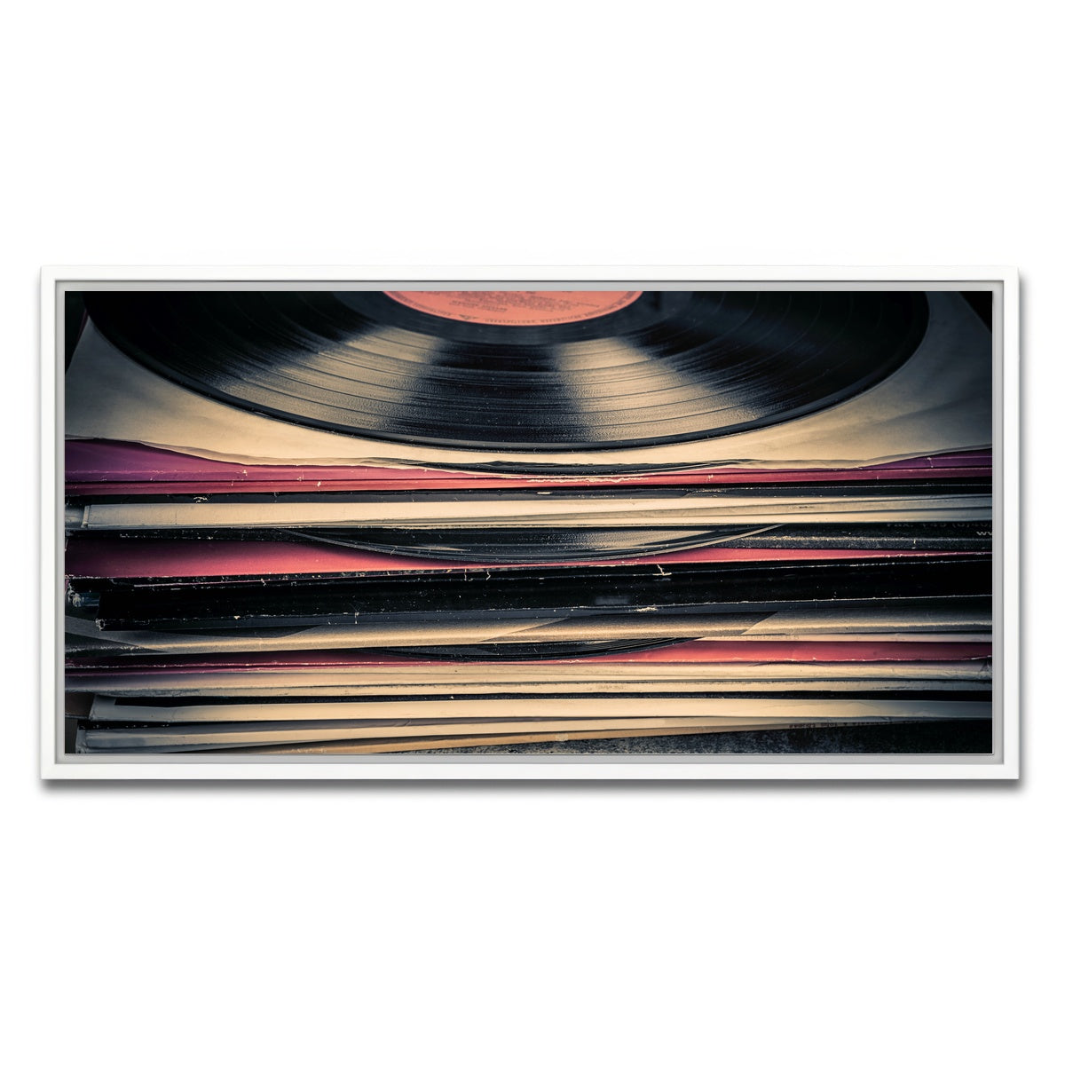 AUTO-MOCKUP WHITE | Vinyl Records | 1 Piece | White Framed Canvas | group=2x1