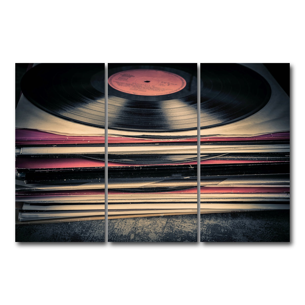 AUTO-MOCKUP WHITE | Vinyl Records | 3 Piece | Gallery Wrap Canvas | group=12x24