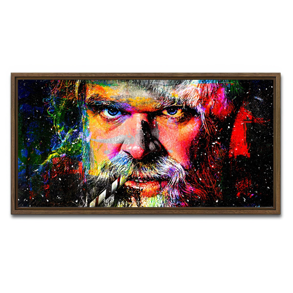 AUTO-MOCKUP WHITE | Violent Night | 1 Piece | Walnut Framed Canvas | group=2x1