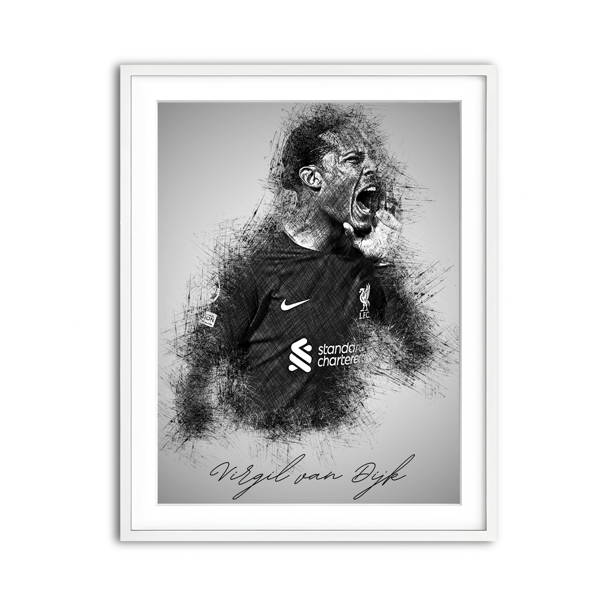 Framed Print 3x4 White