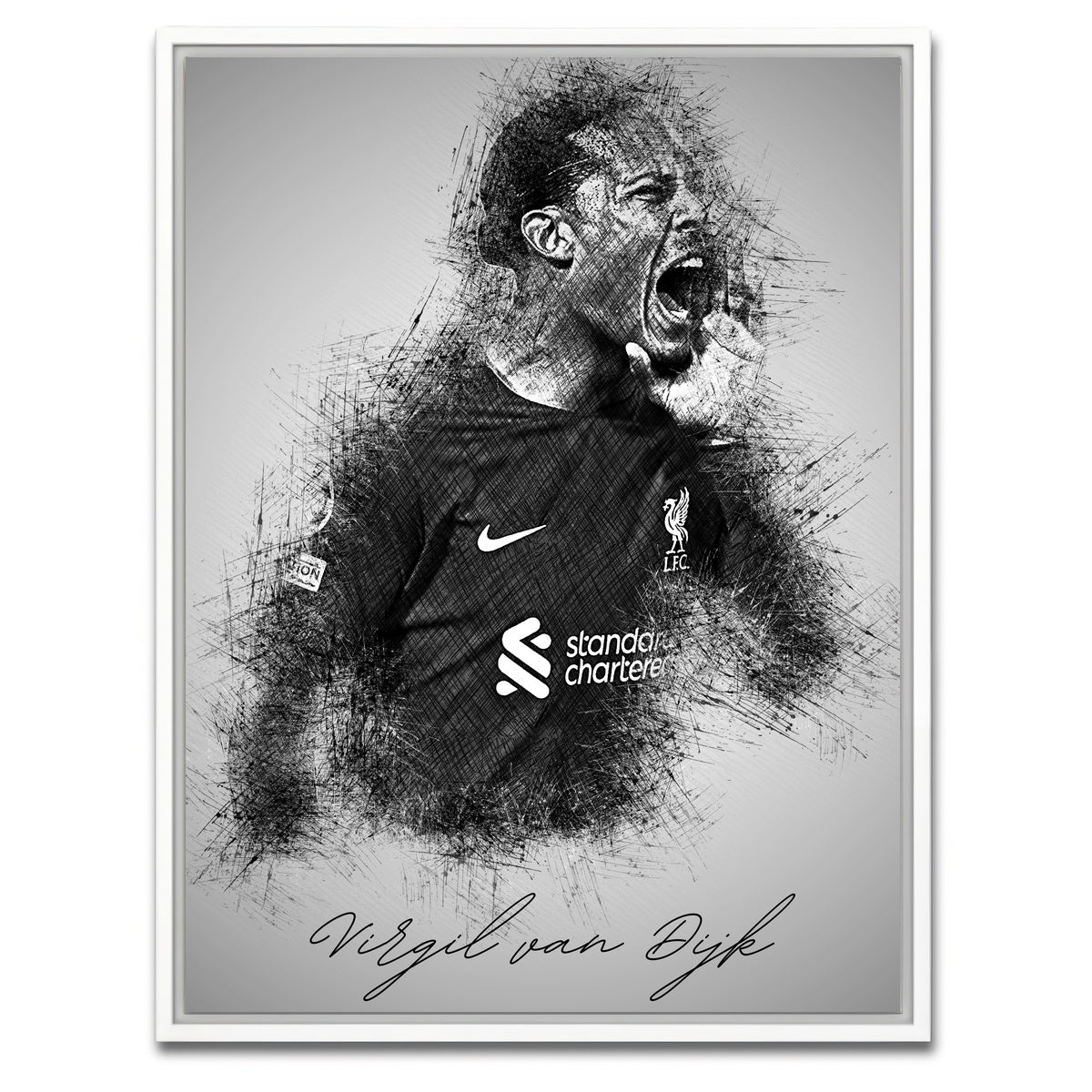 AUTO-MOCKUP WHITE | Virgil van Dijk | 1 Piece | White Framed Canvas | group=3x4