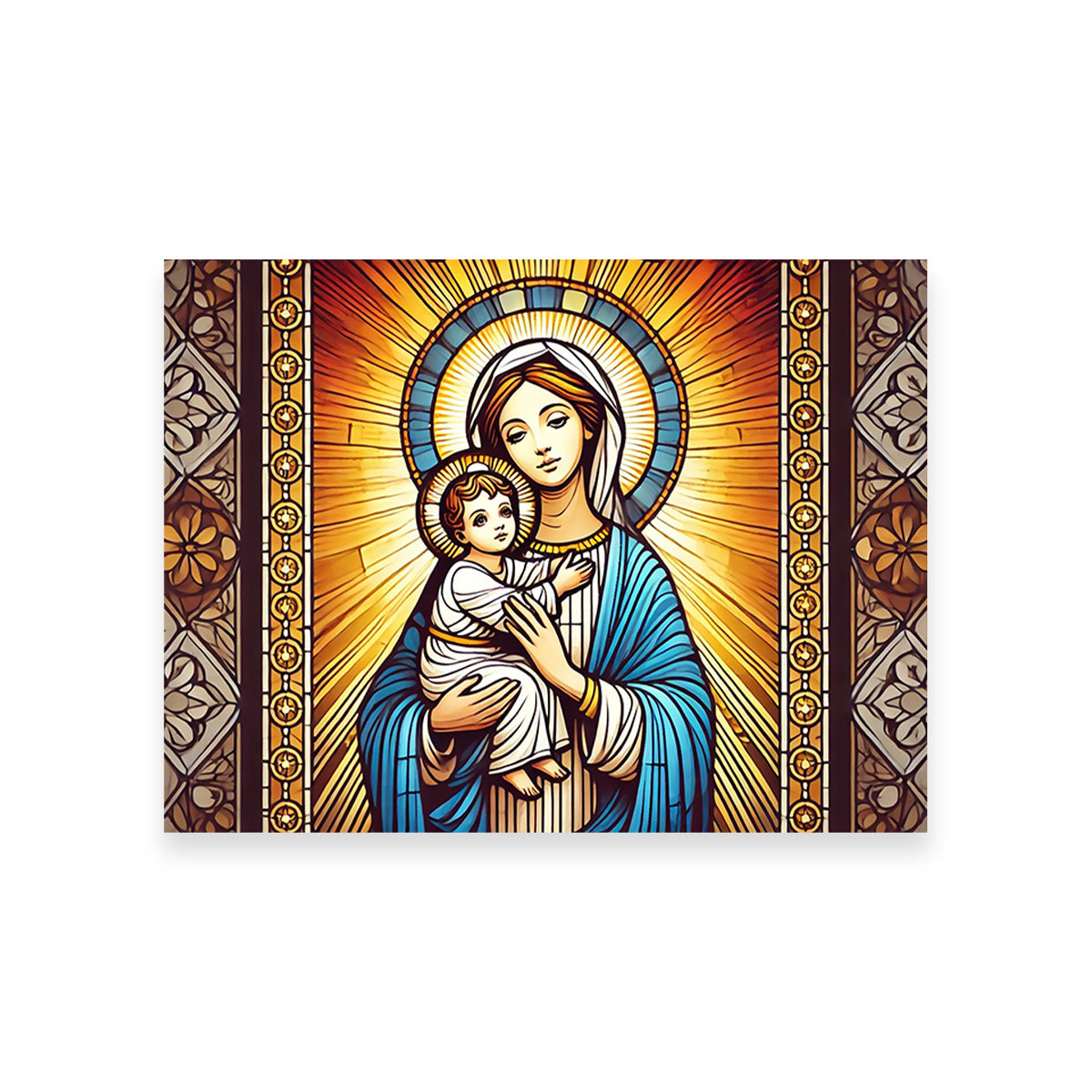 Virgin Mary Holding Baby Jesus Wall Art