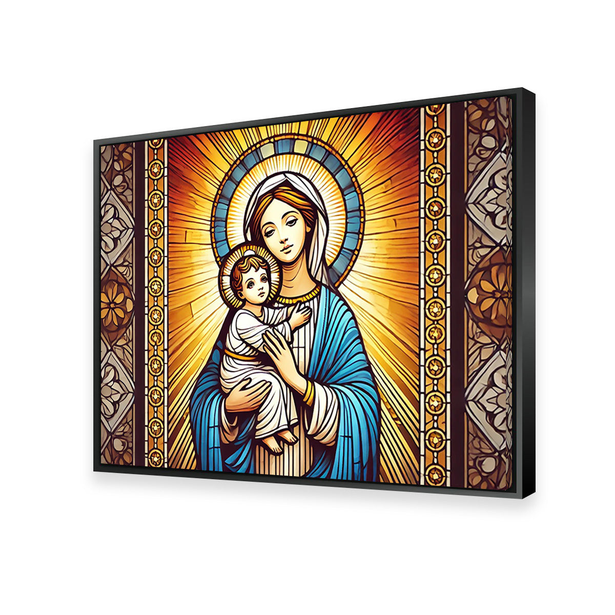Virgin Mary Holding Baby Jesus Wall Art