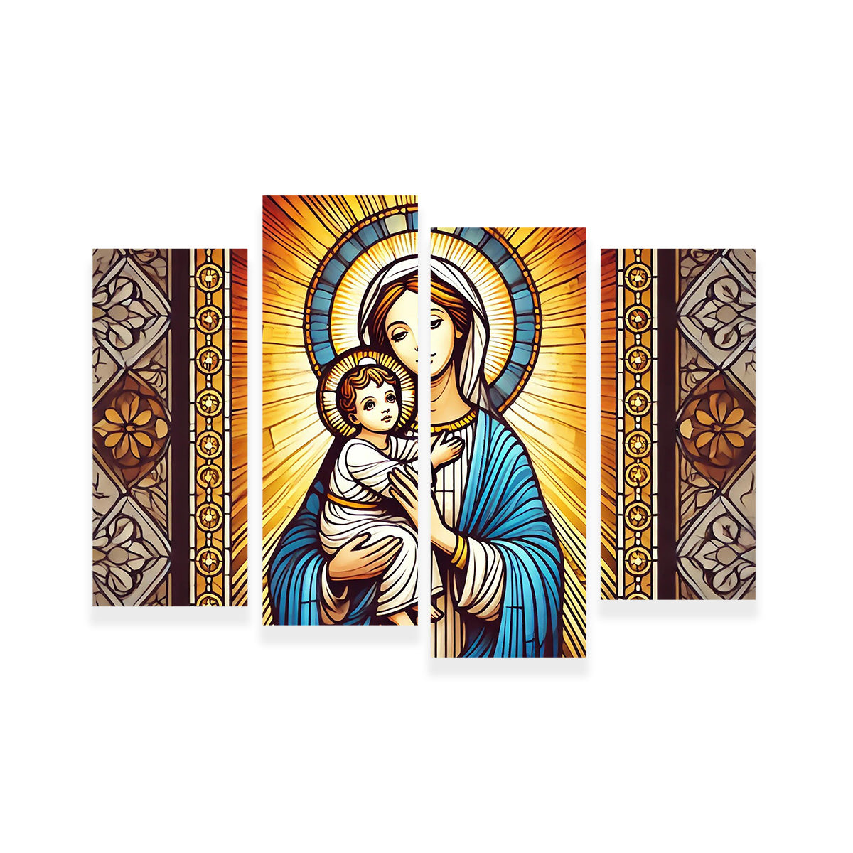 Virgin Mary Holding Baby Jesus Wall Art