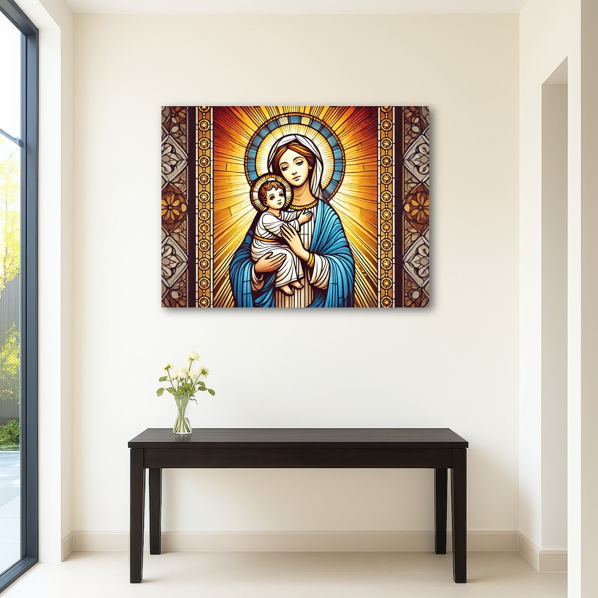 AUTO-MOCKUP ROOM | Virgin Mary Holding Baby Jesus