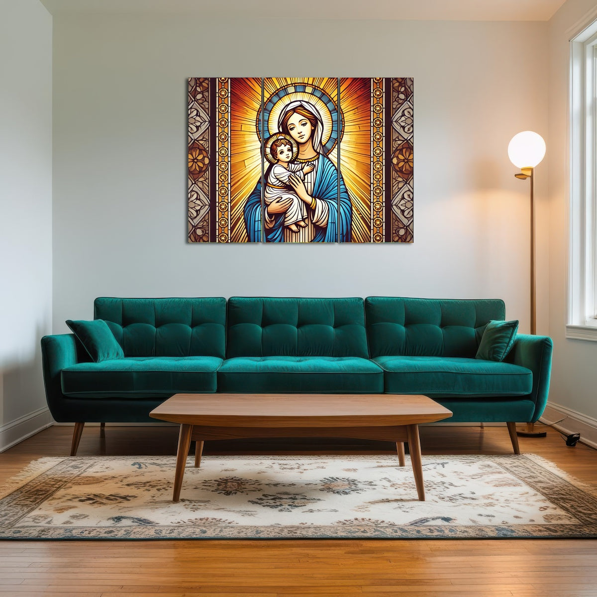AUTO-MOCKUP ROOM | Virgin Mary Holding Baby Jesus