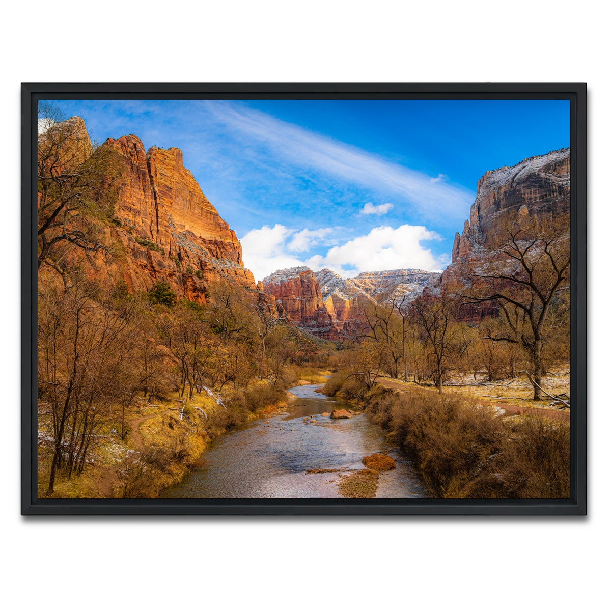 AUTO-MOCKUP WHITE | Virgin River to Angels Landing | 1 Piece | Black Framed Canvas | group=4x3