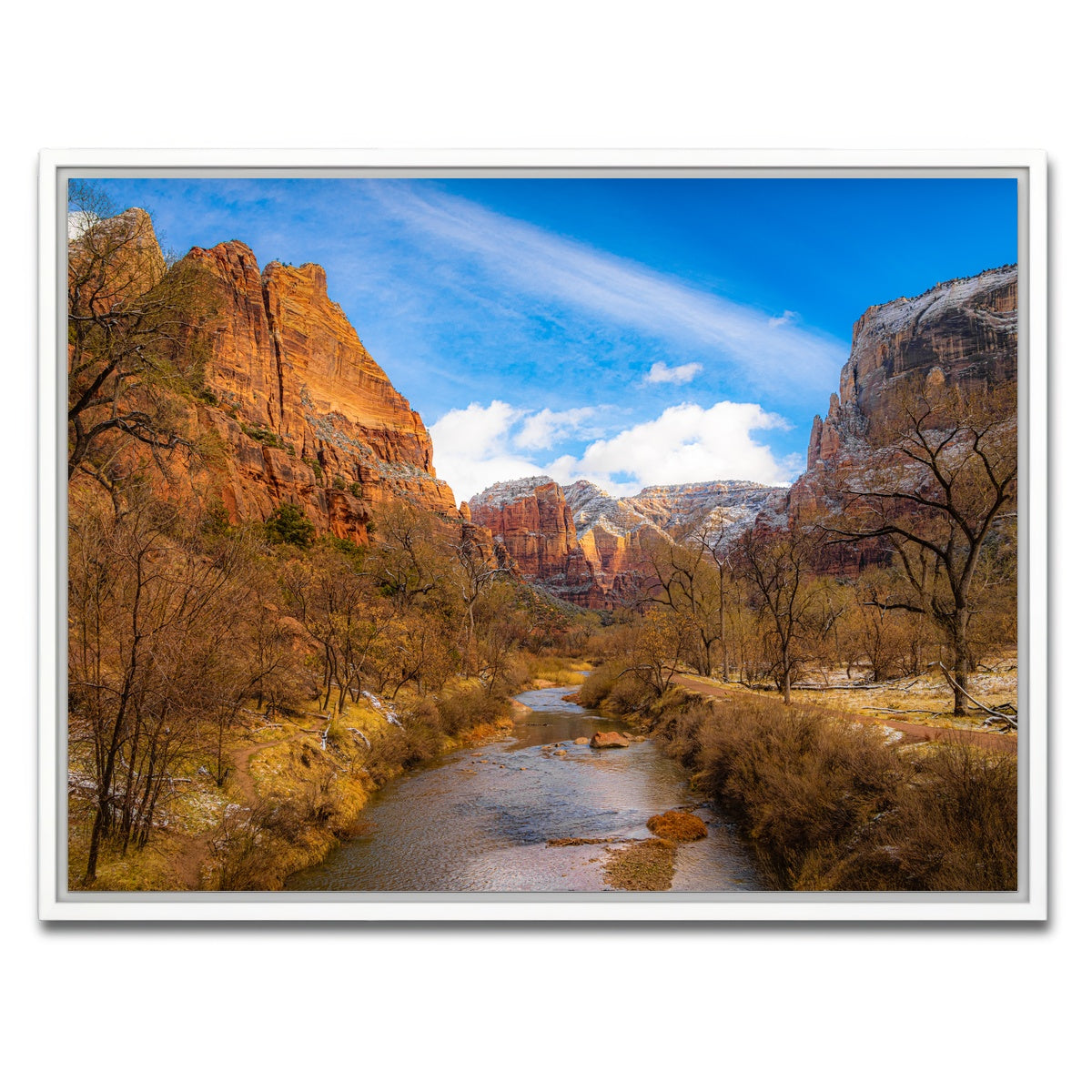 AUTO-MOCKUP WHITE | Virgin River to Angels Landing | 1 Piece | White Framed Canvas | group=4x3