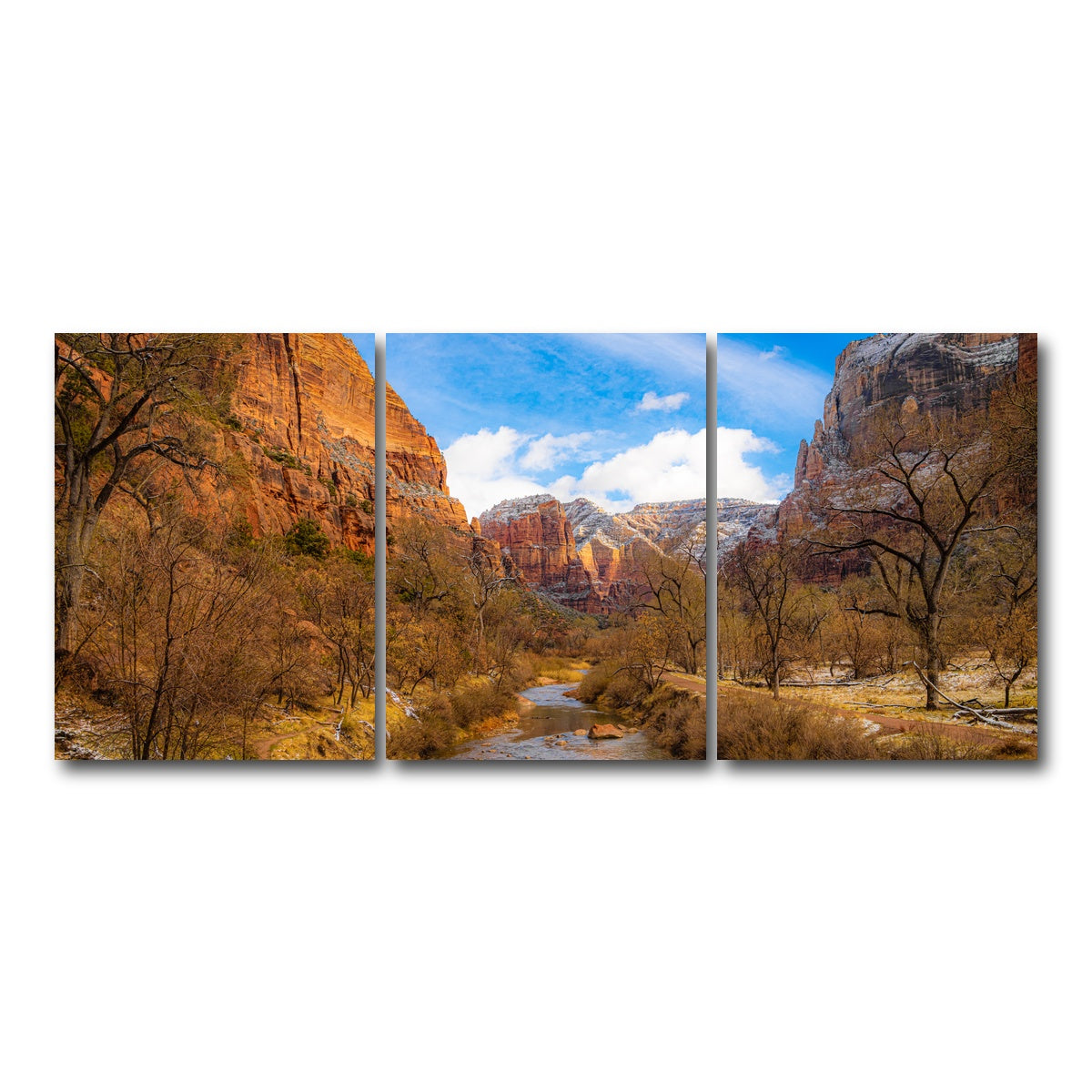 AUTO-MOCKUP WHITE | Virgin River to Angels Landing | 3 Piece | Gallery Wrap Canvas | group=18x24