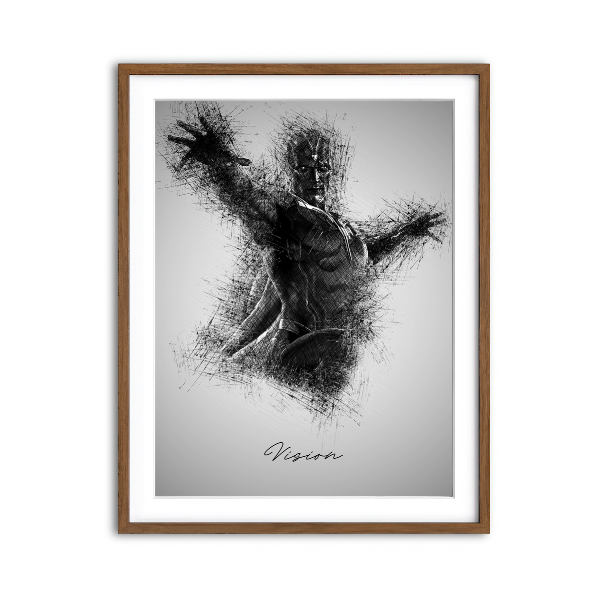 Framed Print 3x4 Walnut