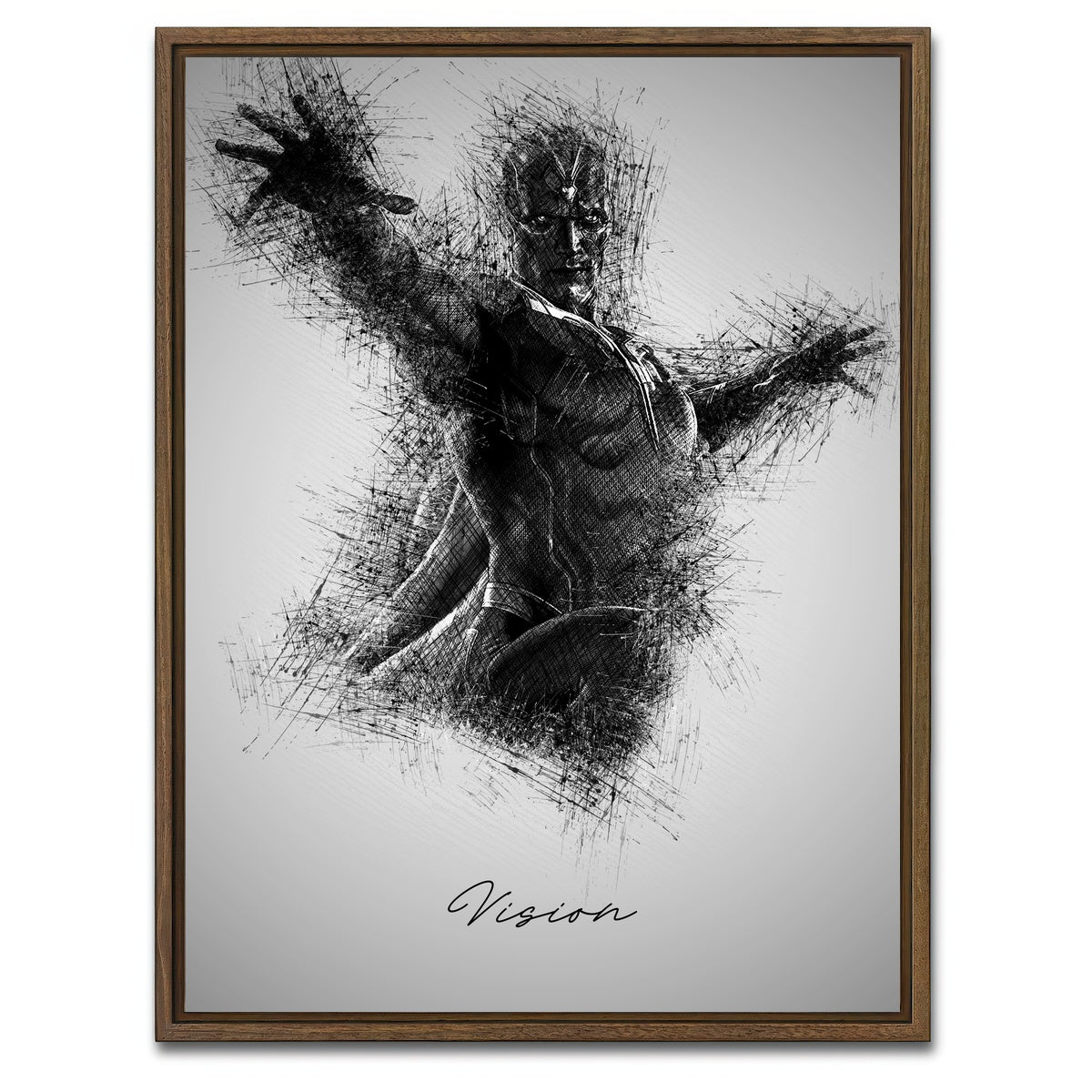 AUTO-MOCKUP WHITE | Vision | 1 Piece | Walnut Framed Canvas | group=3x4