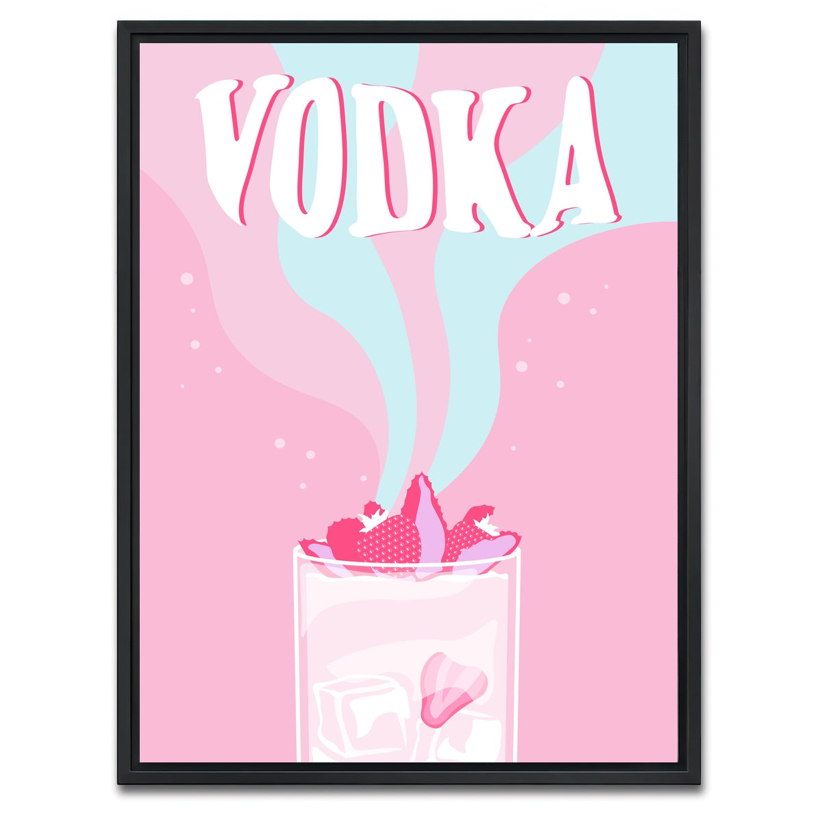 AUTO-MOCKUP WHITE | Vodka on Ice | 1 Piece | Black Framed Canvas | group=3x4