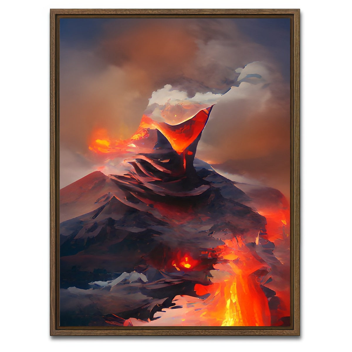 AUTO-MOCKUP WHITE | Volcanic | 1 Piece | Walnut Framed Canvas | group=3x4
